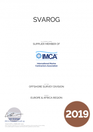 IMCA Certificate